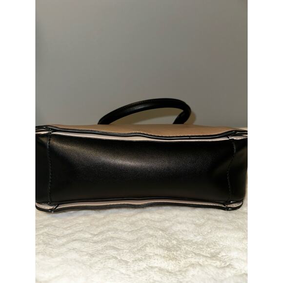 Nine West Kameron Satchel Purse Bag 3 Compartment Zip Closure No Shoulder Strap - Picture 3 of 8